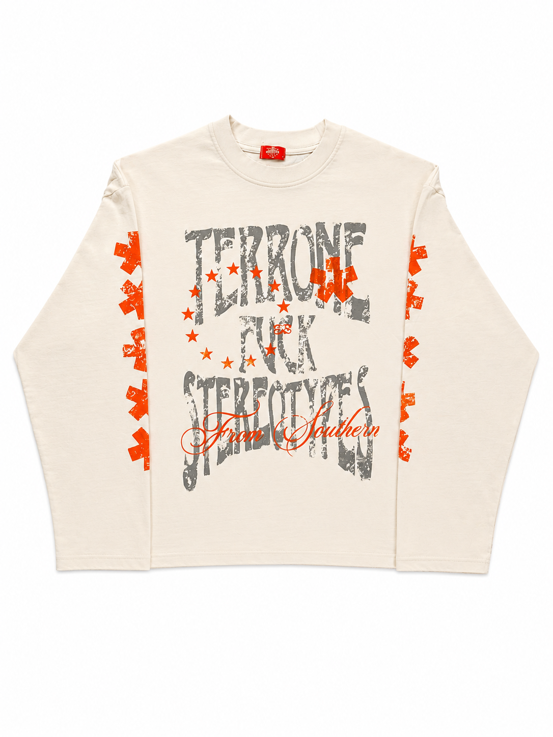 fuck stereotypes longsleeve white